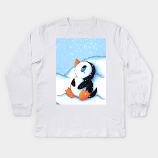 Antarctic Flurry Kids Long Sleeve T-Shirt